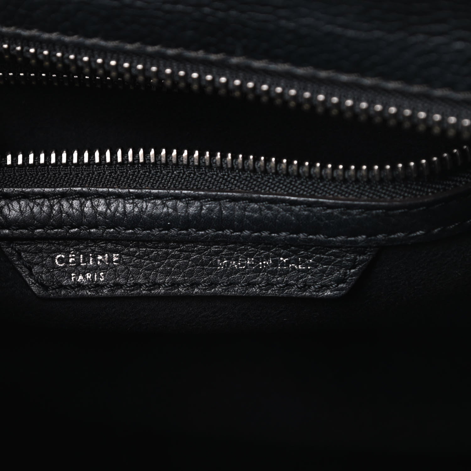 Celine Drummed Calfskin Micro Luggage Black 6 of 17