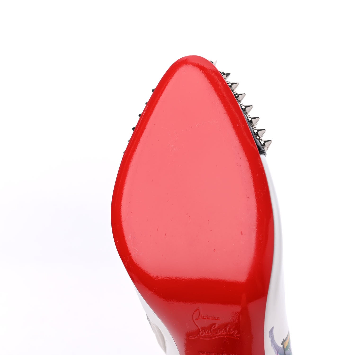 Christian Louboutin Calfskin Patent Love Is A Boot 100 Booties 38 White 11 of 12