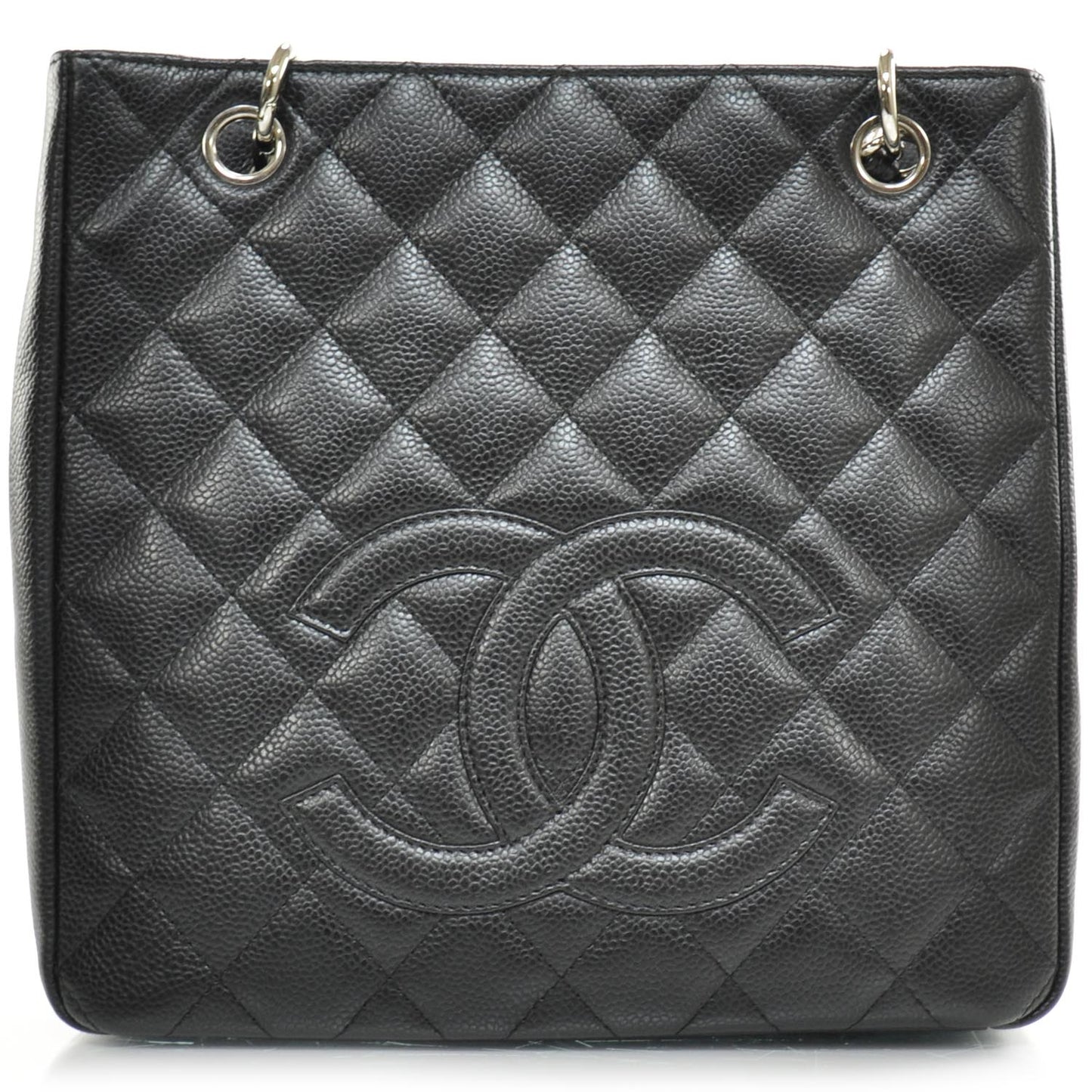 Caviar Petit Shopping Tote PST Black SHW