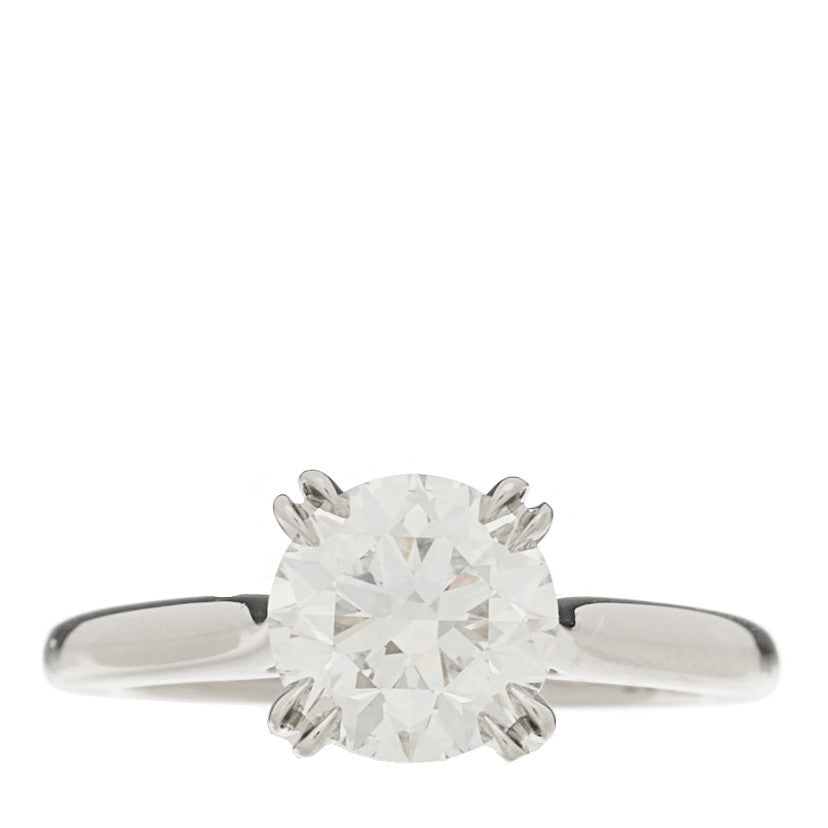 Platinum Diamond 1.39ct Round Brilliant Cut Solitaire Engagement Ring 46 3.75