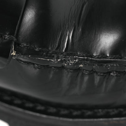 Saint Laurent Glazed Calfskin Chunky Le Loafer Penny Slippers 39 Black 11 of 12
