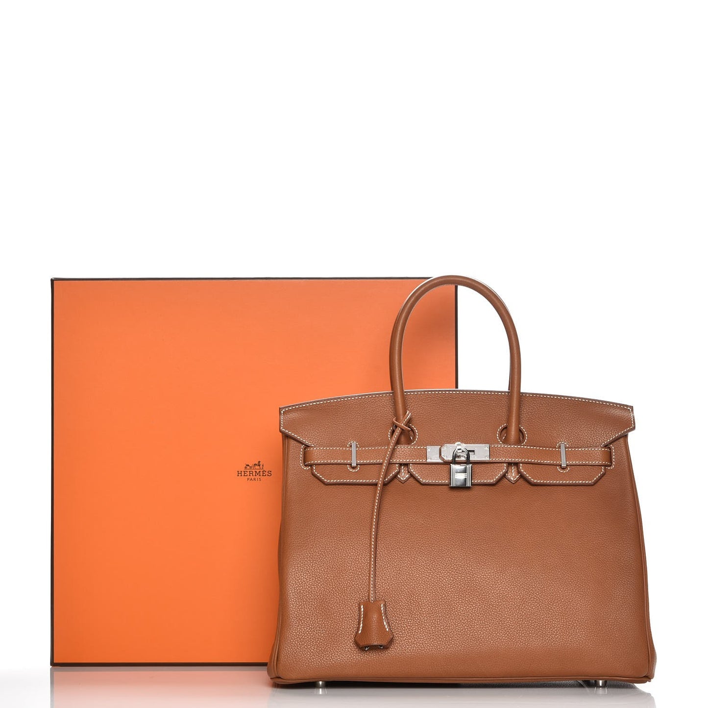 Natural Barenia Faubourg Birkin 35 Fauve