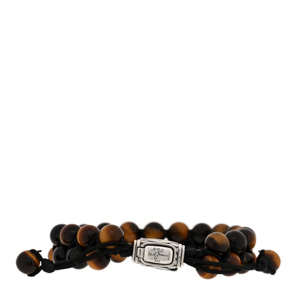 David Yurman Sterling Silver Tiger's Eye Two Row 8mm Spiritual Beads Bracelet 2 of 3