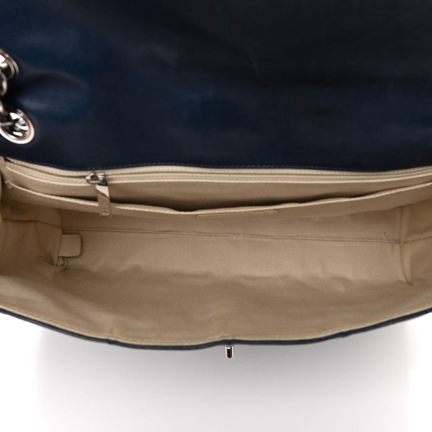 Chanel Vinyl Quilted In the Business Flap Bag Navy Blue 5 of 13