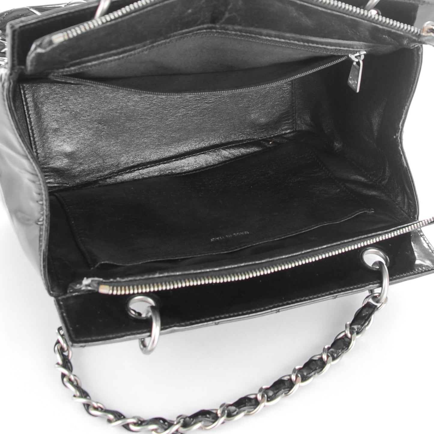 Patent Petit Timeless Shopping Tote PTT Black