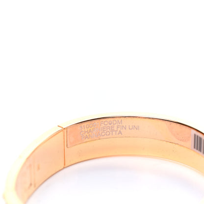 Hermes Enamel Charniere Uni Narrow Hinged Bracelet M Pannacotta 5 of 6