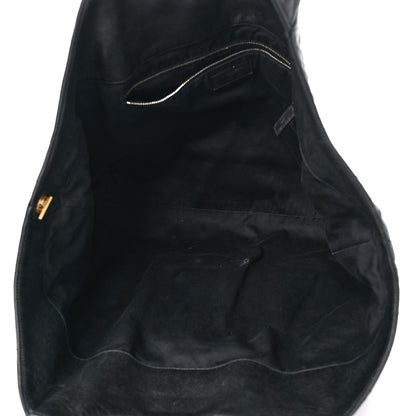 Saint Laurent Lambskin Quilted Maxi Icare Shopping Tote Black 5 of 17