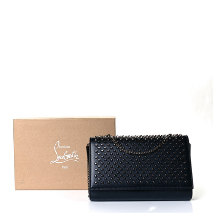 Christian Louboutin Calfskin Spikes Paloma Clutch Black 8 of 8
