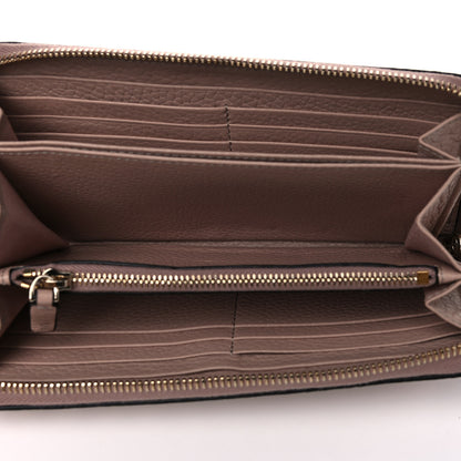 Valentino Garavani Pebbled Calfskin Rockstud Zip Around Wallet Poudre 5 of 7