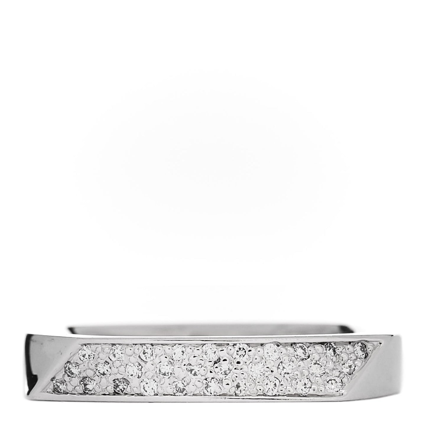 18K White Gold Diamond Frank Gehry Torque Ring 48 4.5