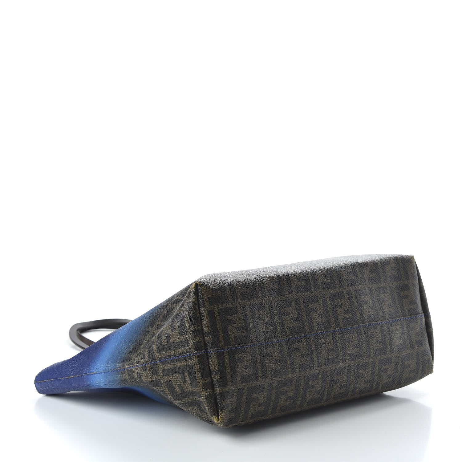 Fendi Ombre Zucca Spalmati Medium Roll Tote Tobacco Turquoise 3 of 8