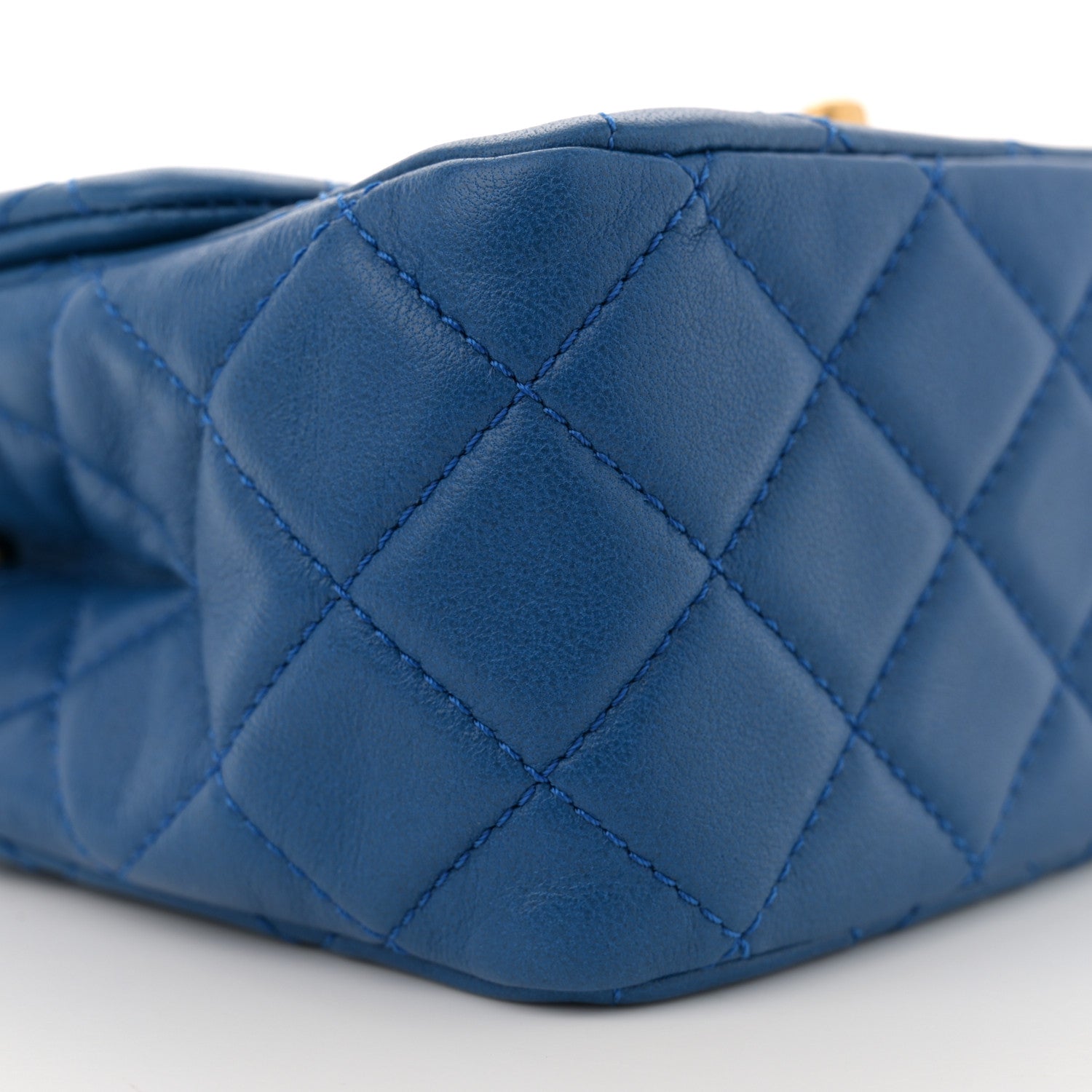 Chanel Lambskin Quilted Mini Pearl Crush Flap Blue 9 of 11