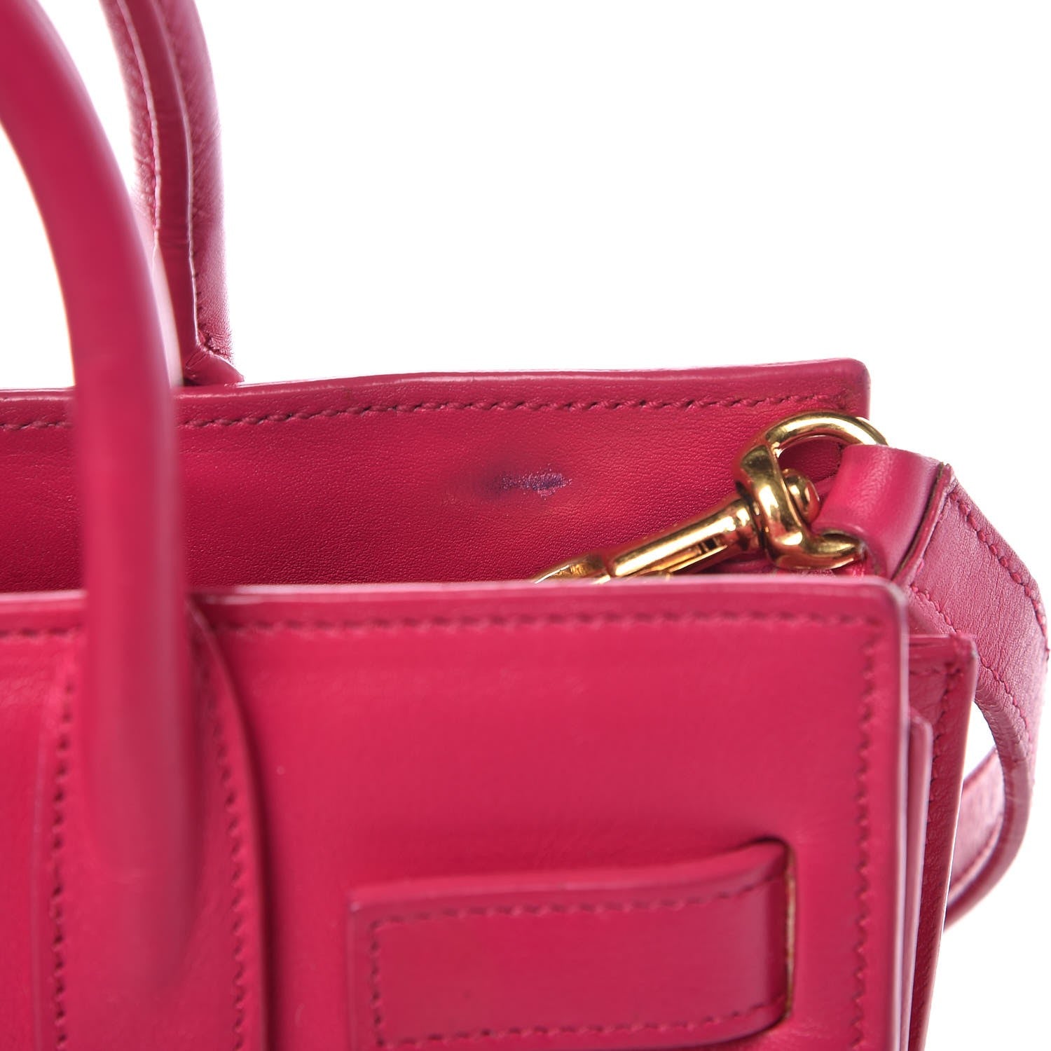 Saint Laurent Calfskin Nano Sac De Jour Lipstick Fuchsia 10 of 15