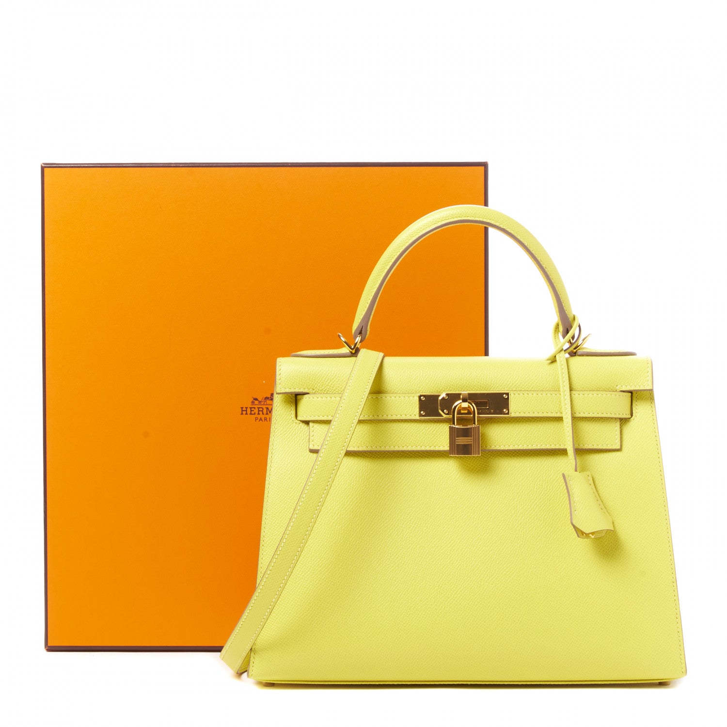 Hermes Epsom Kelly Sellier 28 Lime 33 of 33