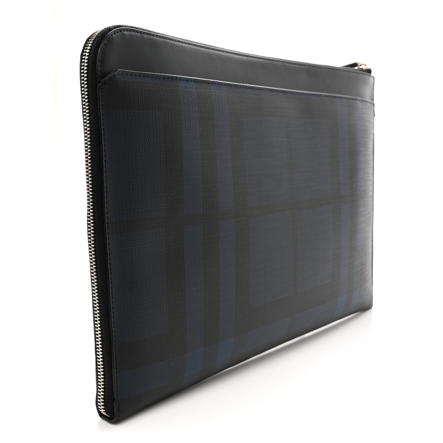 Grainy Calfskin Document Case Navy Black