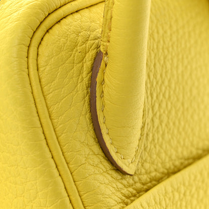 Hermes Taurillon Clemence Mini Lindy 20 Lime 11 of 12