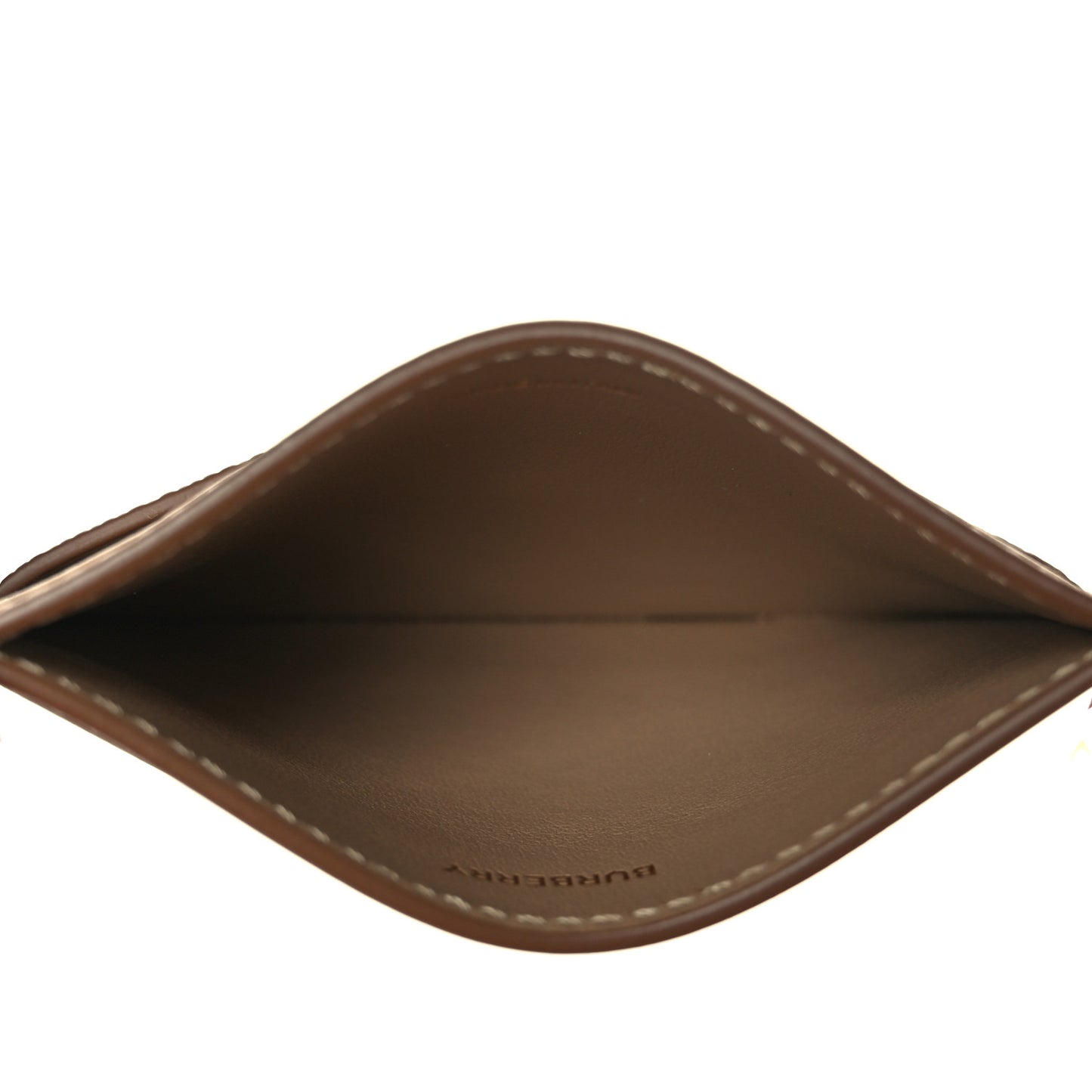 Grainy Calfskin Sandon TB Card Case Archive Beige