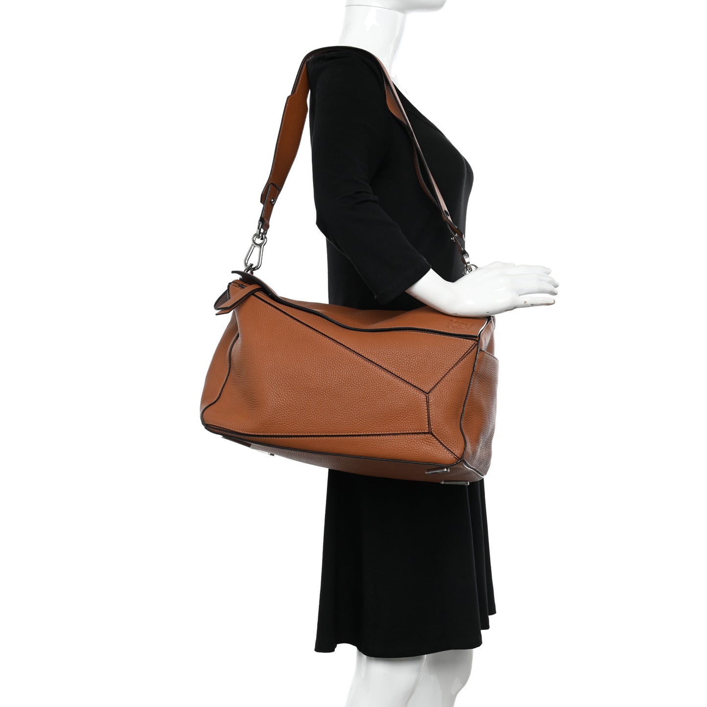 Calfskin Large Puzzle Bag Tan