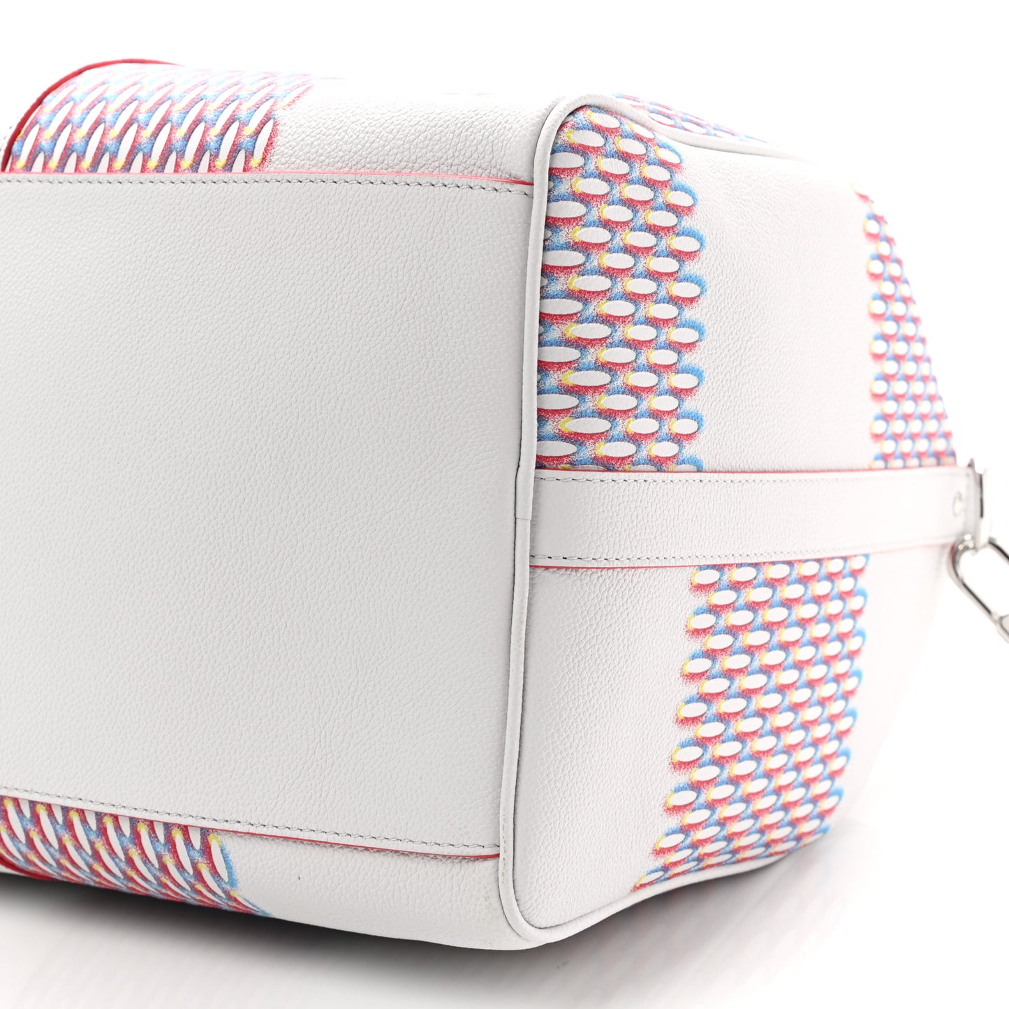 Cowhide Damier Spray Keepall Bandouliere 50B White