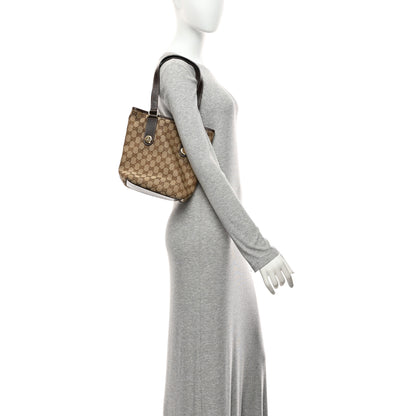 Gucci Monogram Small Charmy Tote Dark Brown 2 of 10