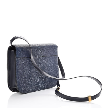 Celine Stingray Medium Classic Box Flap Bag Navy 3 of 10