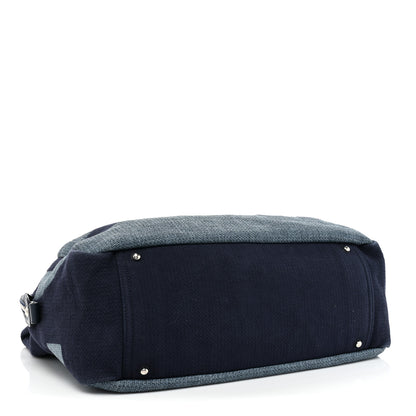 Chanel Canvas Maxi Bowling Bag Blue 4 of 14