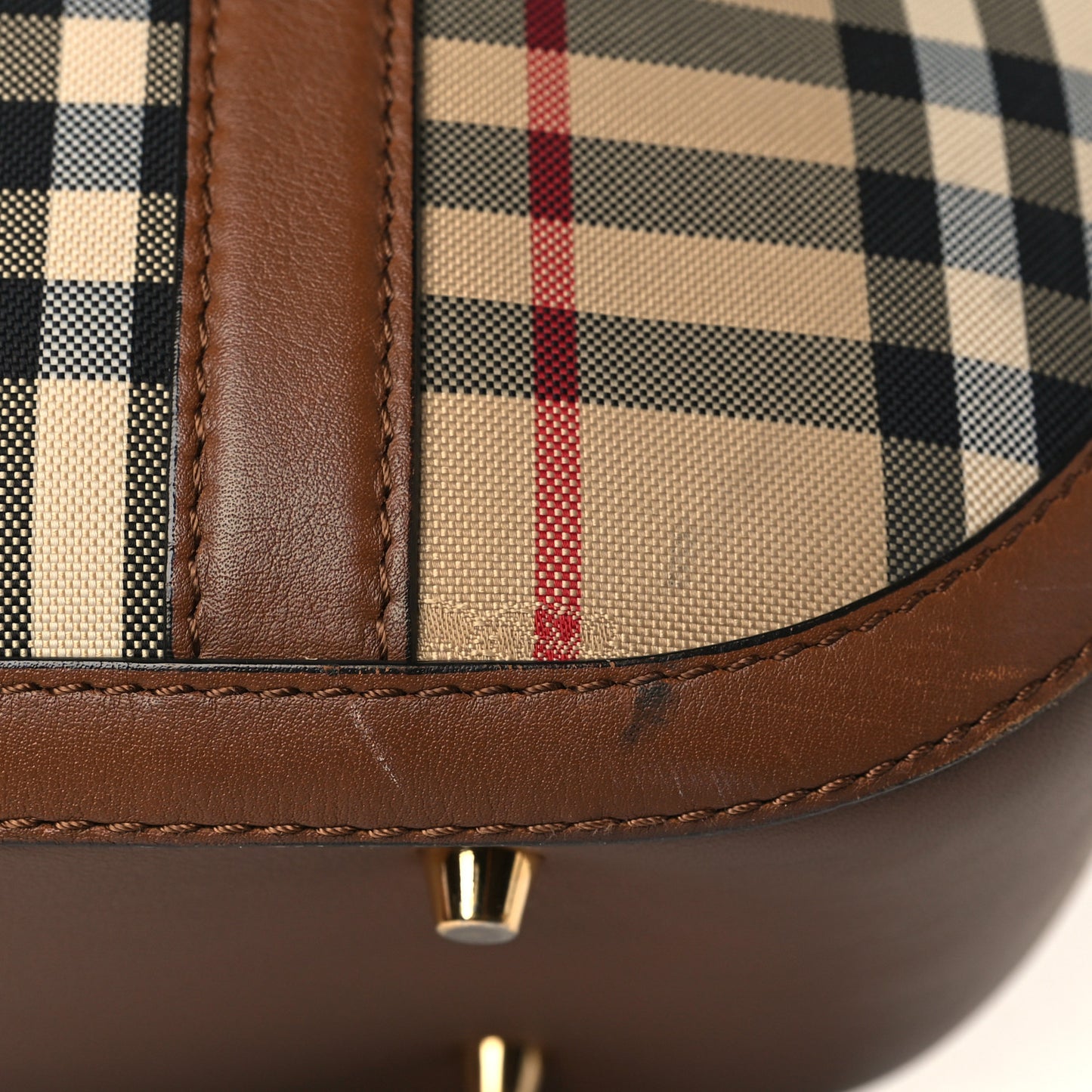 Horseferry Check Small Orchard Bowling Bag Tan