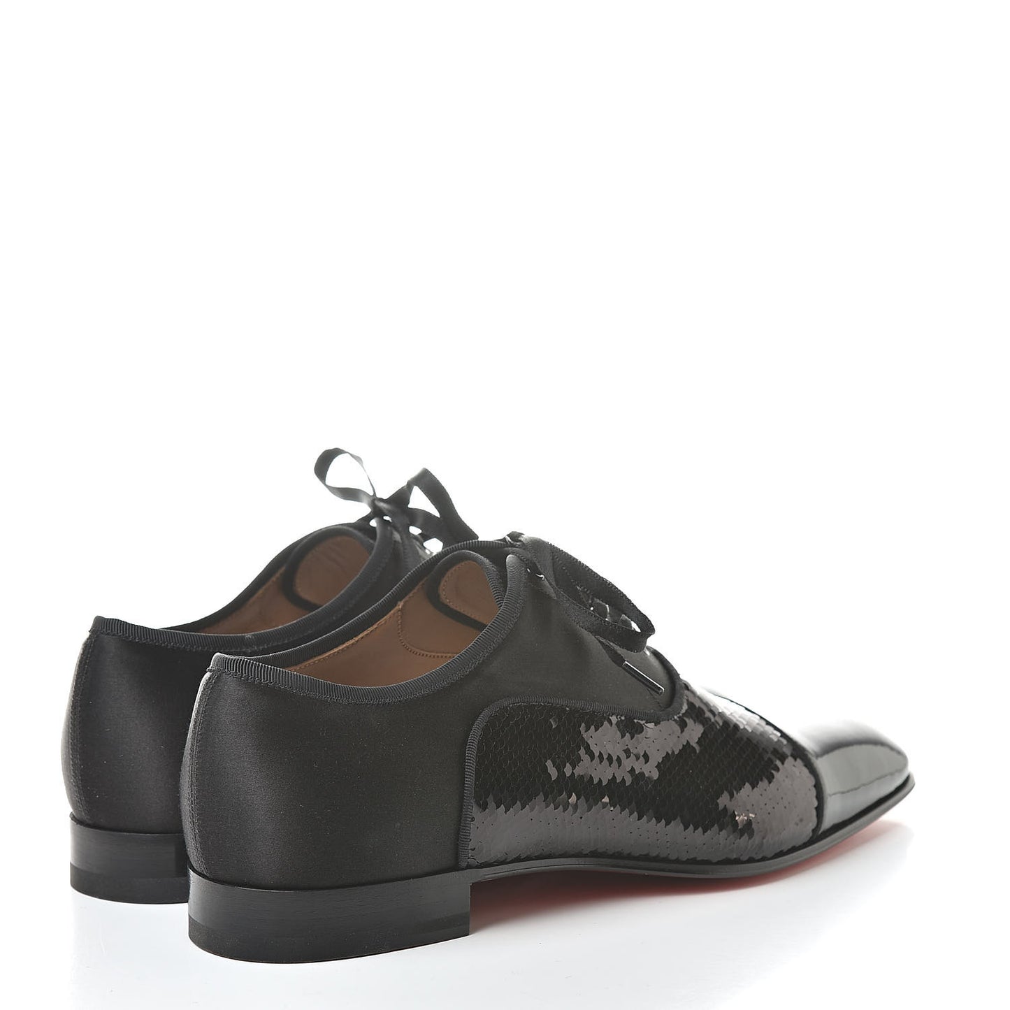 Patent Paillettes Greggo Orlato Flat Oxfords 40.5 Black