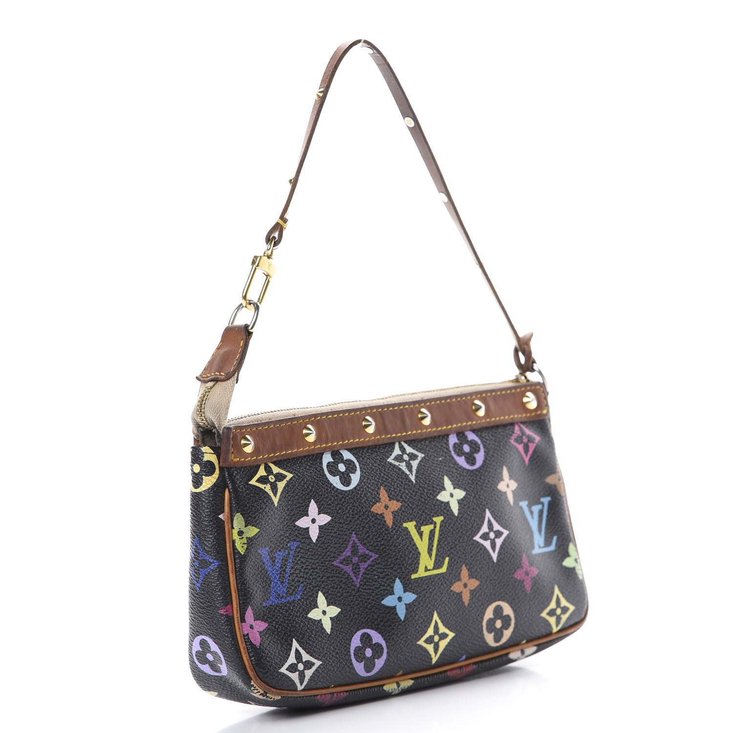 Louis Vuitton Monogram Multicolor Pochette Accessories Black 2 of 14