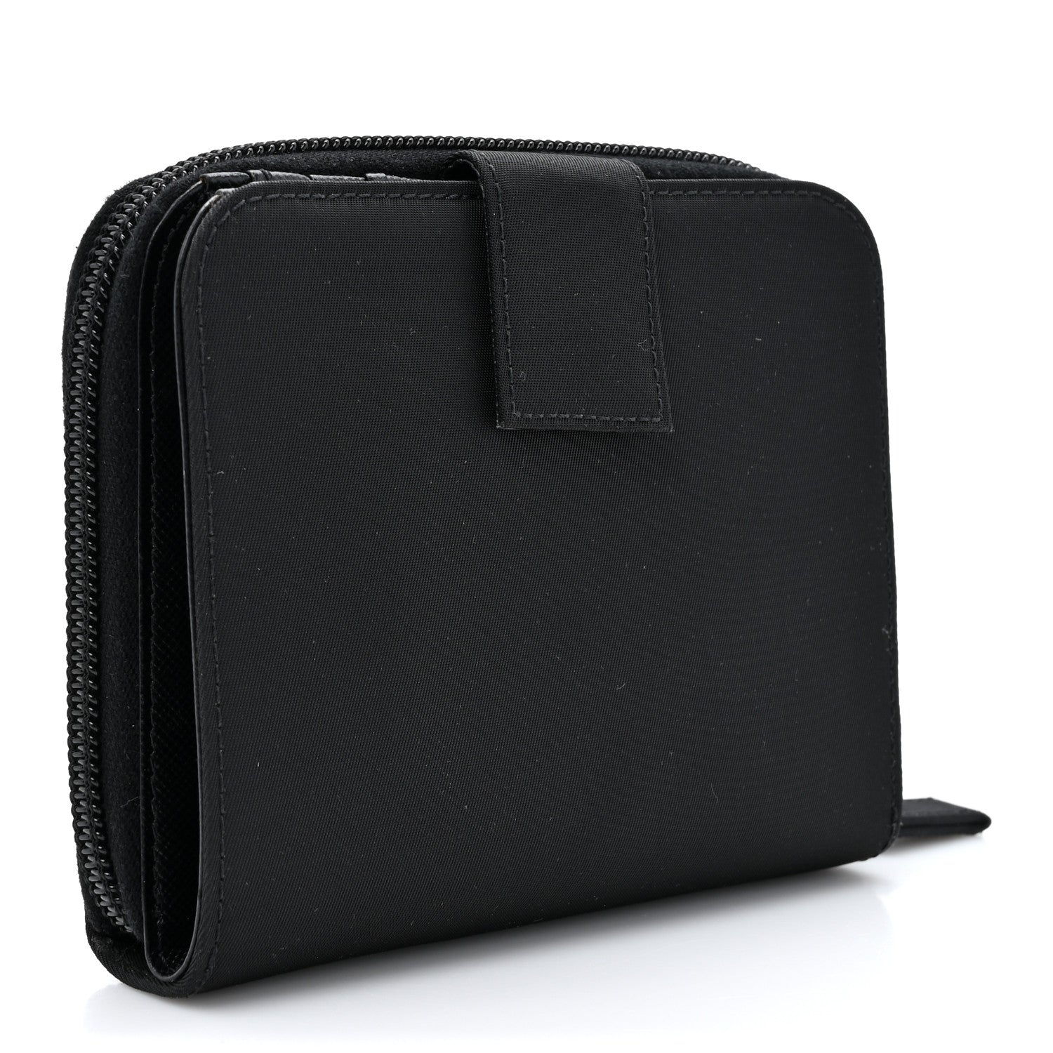 Prada Tessuto Nylon Compact Zip Around Wallet Black 3 of 8