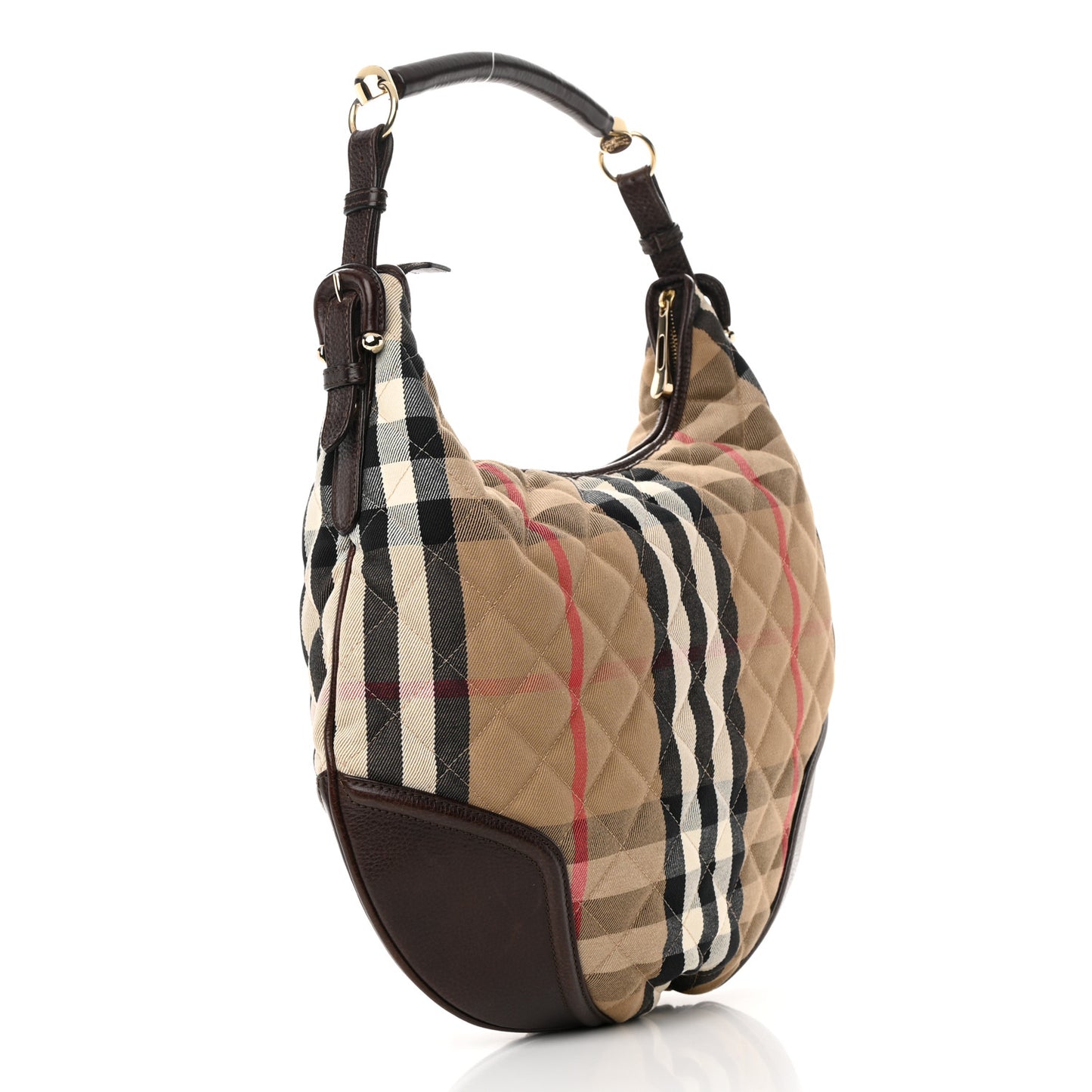 House Check Quilted Hoxton Hobo Brown