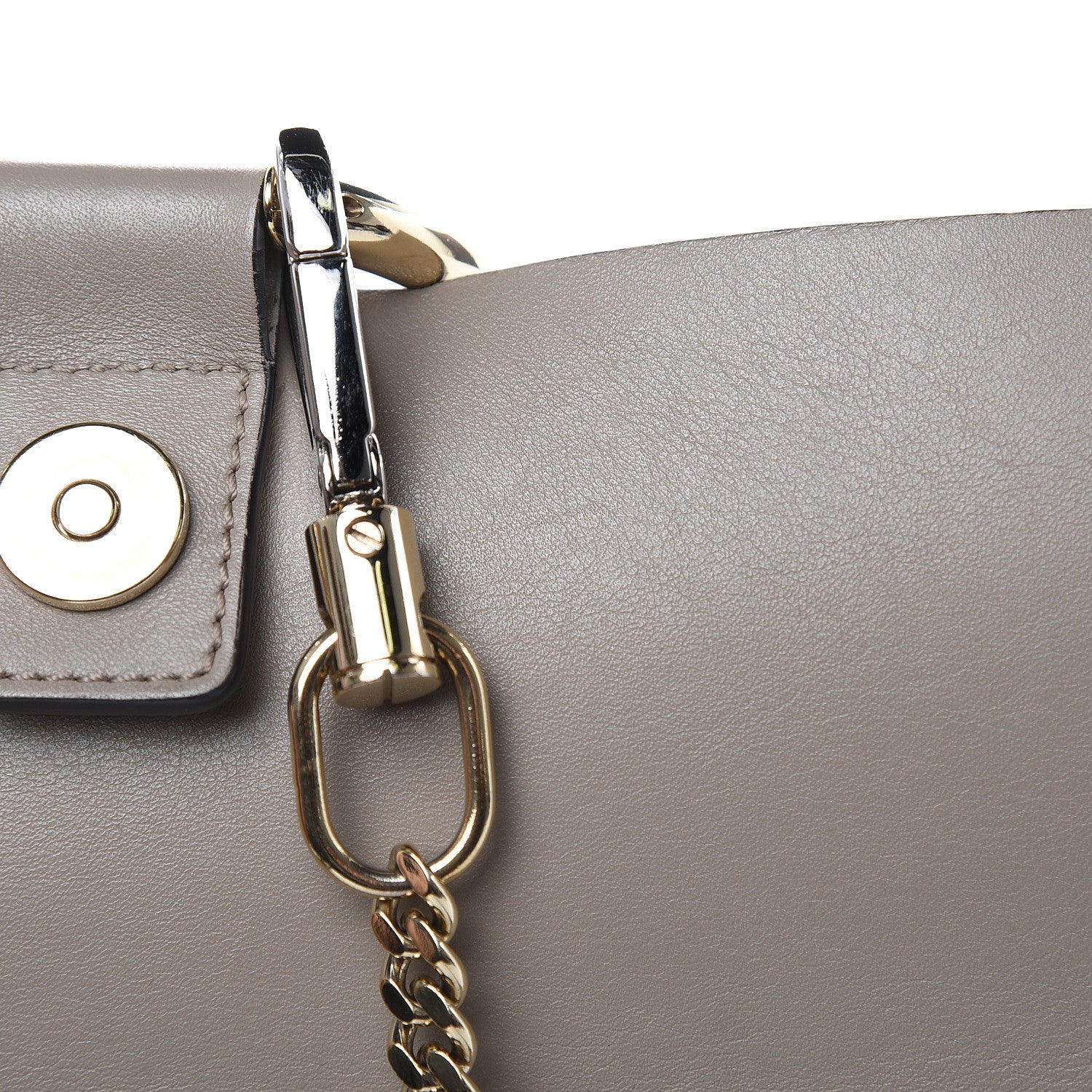 Chloe Suede Calfskin Small Faye Shoulder Bag Motty Grey 13 of 15