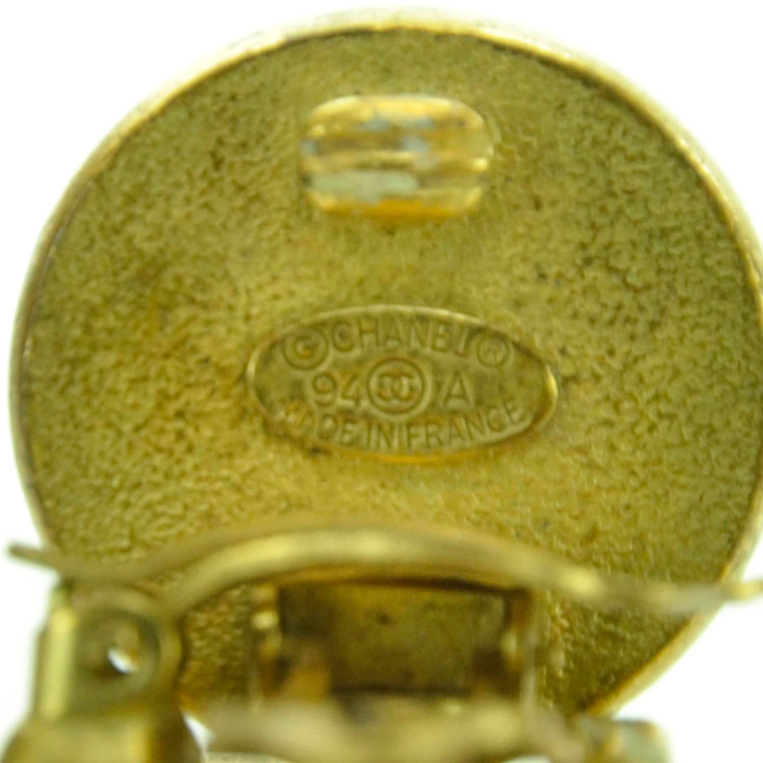Chanel Clip On Earrings Gold 4 of 4