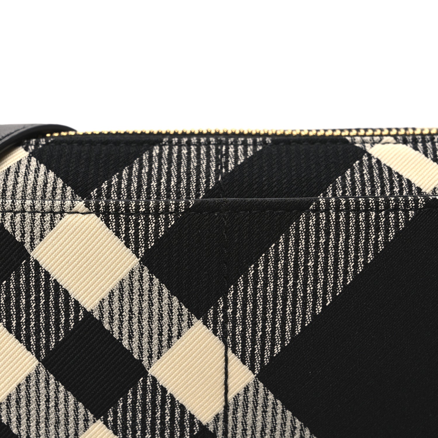 Burberry Jacquard Check Snip Bag Black 8 of 10