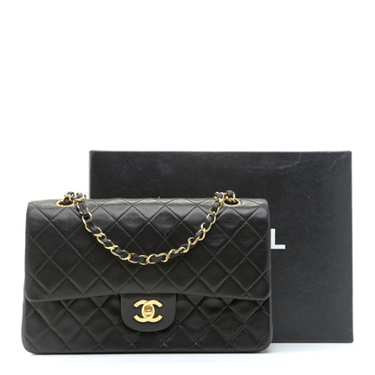 Chanel Lambskin Quilted Medium Double Flap Black 13 of 17