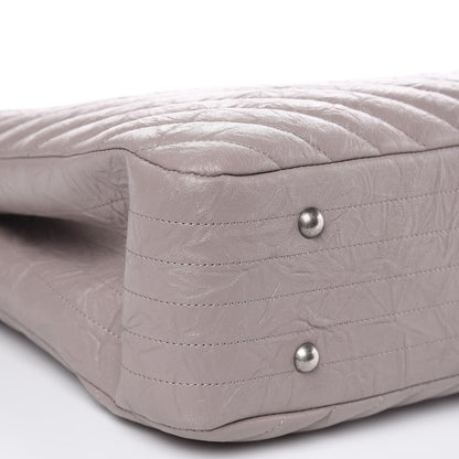 Chanel Aged Calfskin Chevron Quilted Timeless Tote Grey 8 of 15