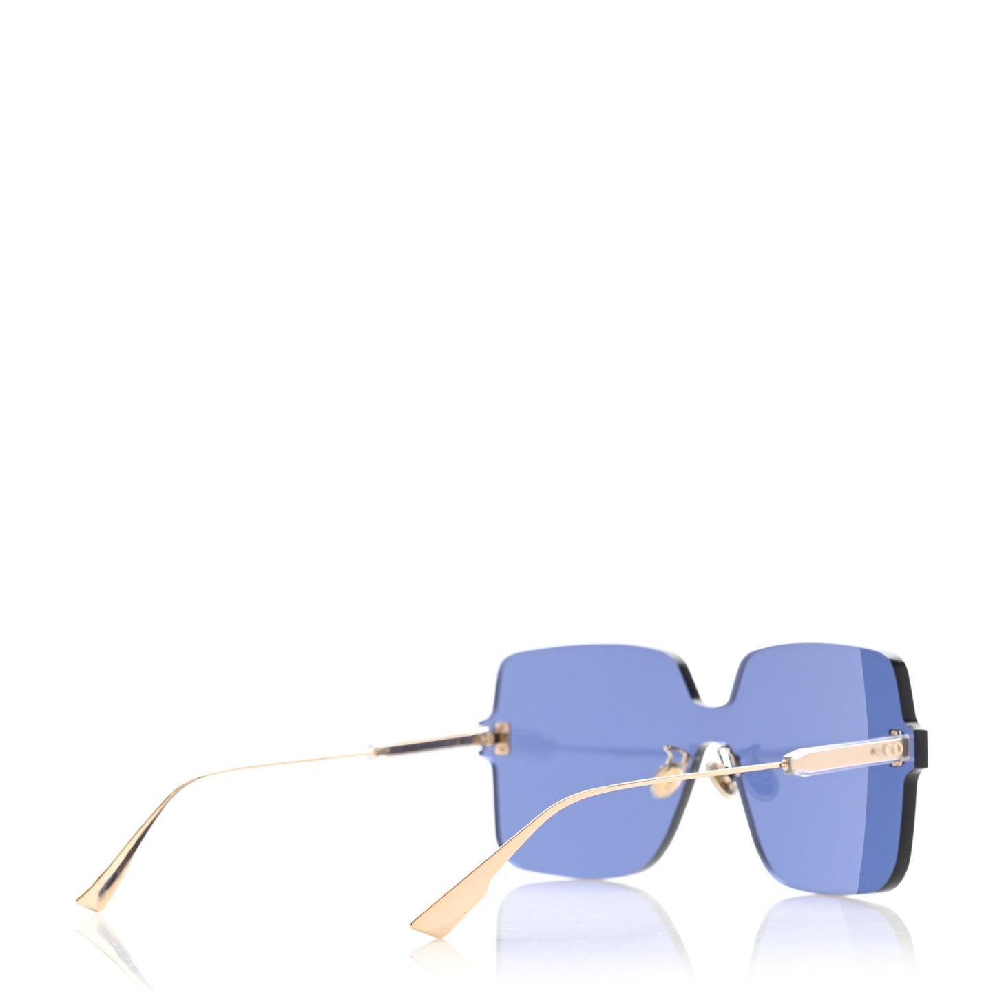 Mirrored Square Sunglasses Blue Gold