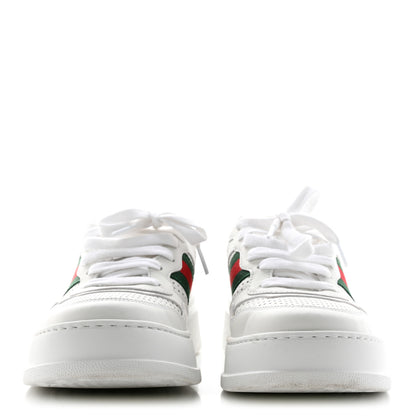 Gucci Calfskin Web Perforated Womens Platform 55mm Sneakers 38.5 White Bright Splash 2 of 14