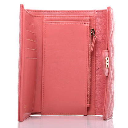Chanel Caviar Quilted Small Flap Wallet Pink 5 of 17