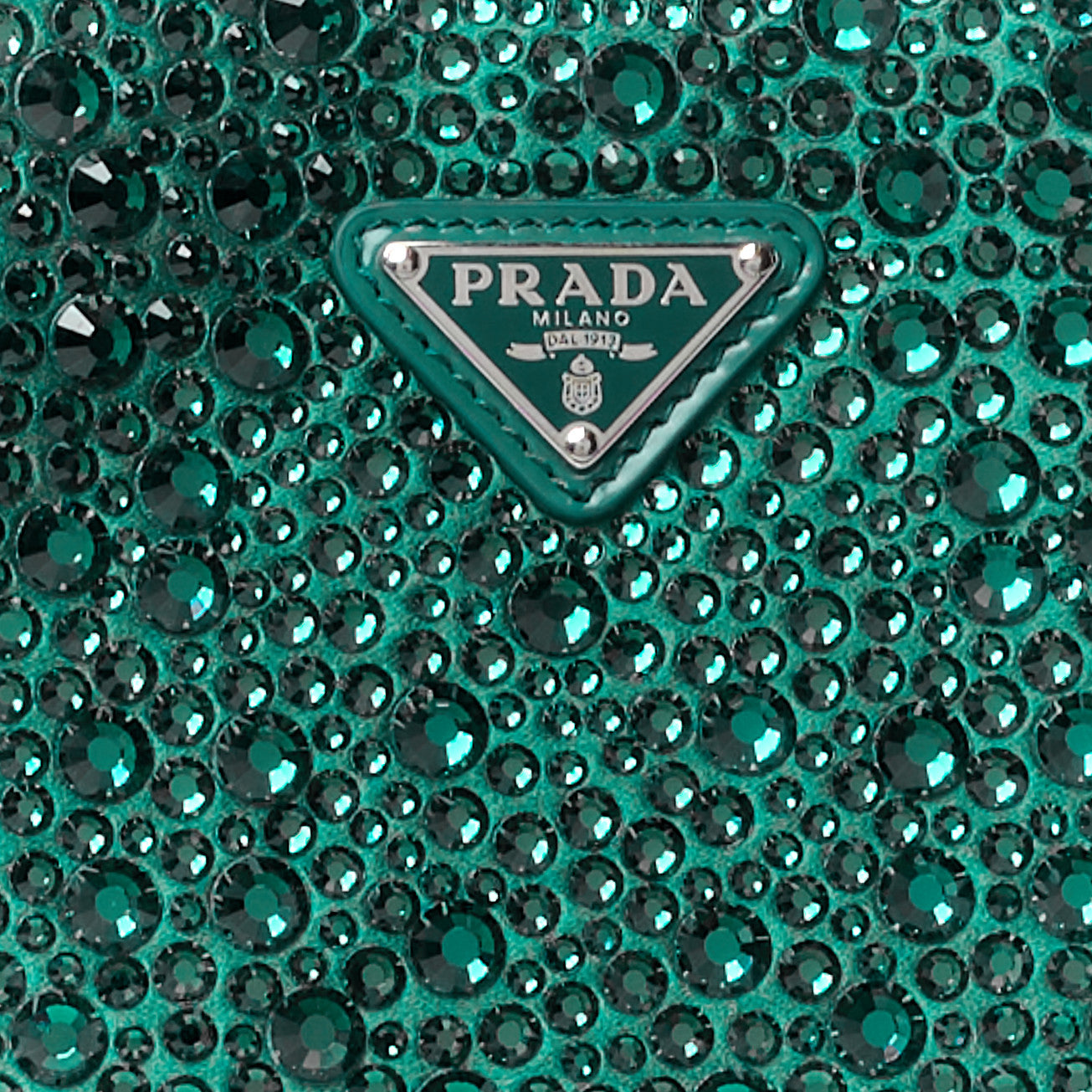 Prada Satin Crystal Cleo Adjustable Strap Shoulder Bag Mango 8 of 10