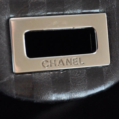 Chanel Striped Accordion Reissue 2.55 Flap Black 10 of 10