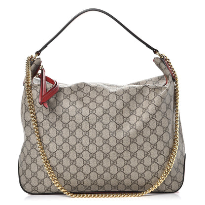Gucci GG Supreme Monogram Large Linea A Hobo Red 1 of 8