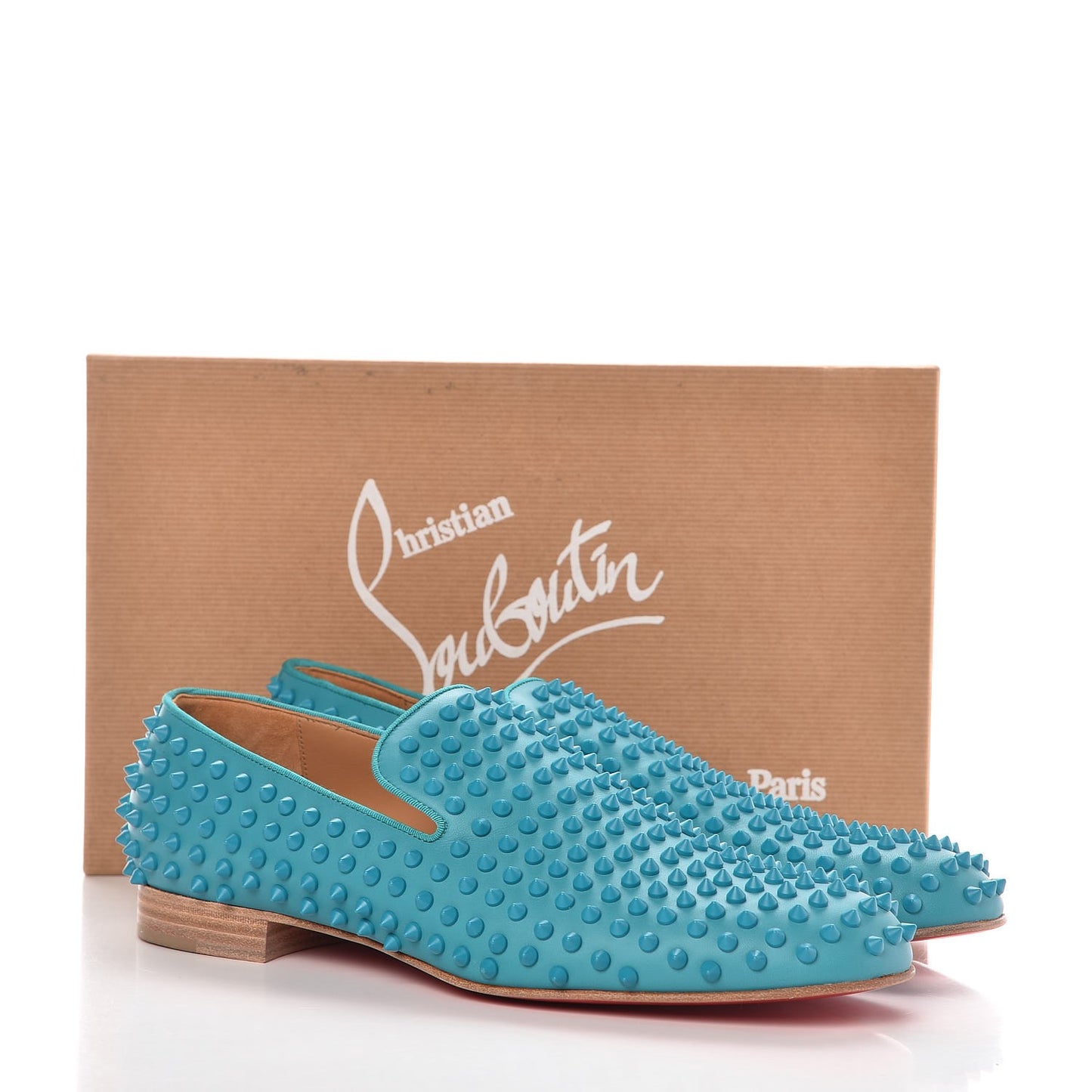Mens Calfskin Rollerboy Spikes Flat Loafers 44 Riviera