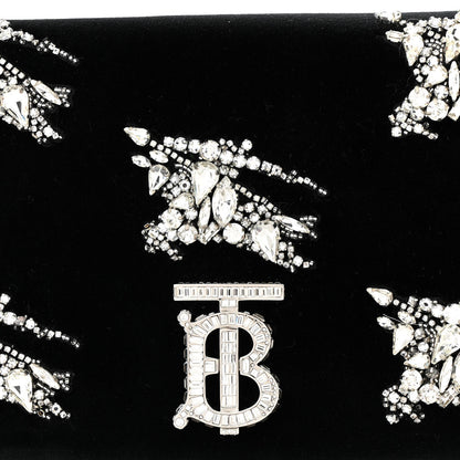 Burberry Velvet Crystal Small Lola Bag Black 8 of 11