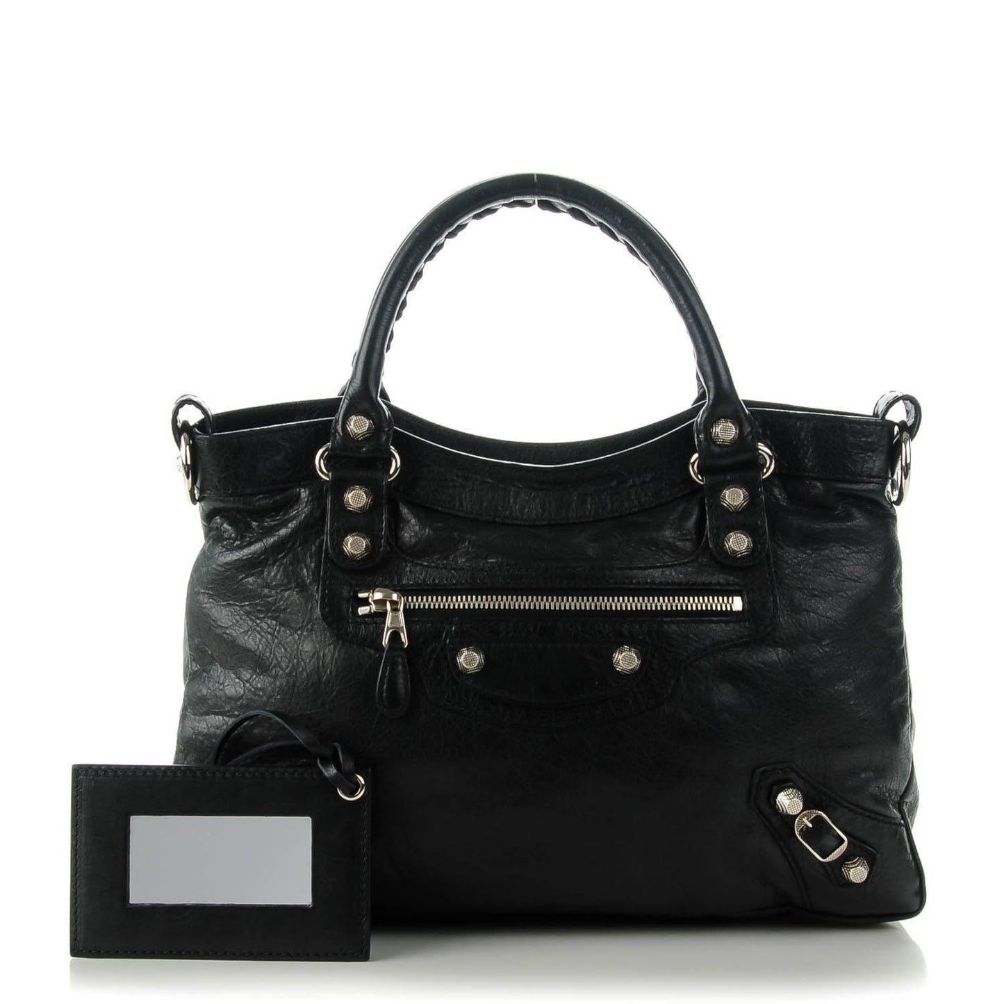 Agneau Giant 12 Silver Hardware Town Black