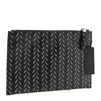 Prada Saffiano Flat Pouch Black Grey 3 of 7
