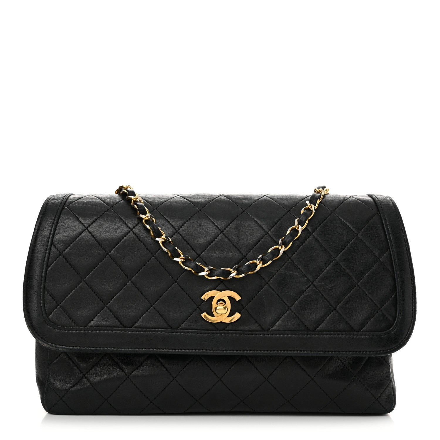 Chanel Lambskin Quilted Medium Single Flap Black 1 of 19