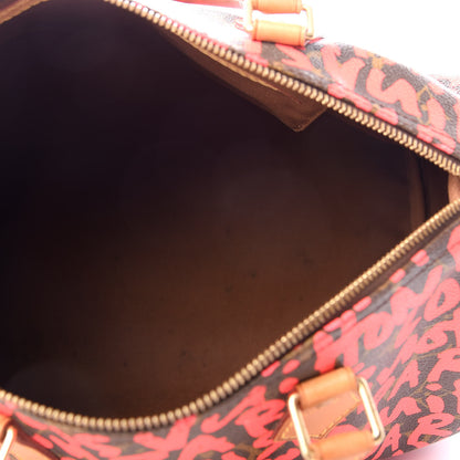 Louis Vuitton Monogram Graffiti Speedy 30 Fuchsia 5 of 9