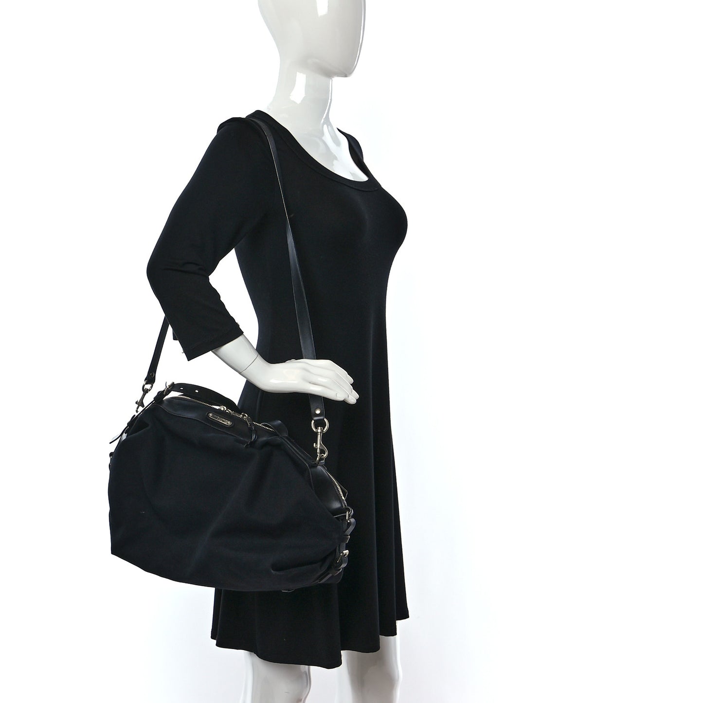 Gabardine Convertible ID Bag Black