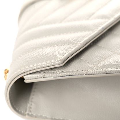 Saint Laurent Grain De Poudre Textured Mixed Matelasse Triquilt Small Monogram Satchel Crema Soft 16 of 16